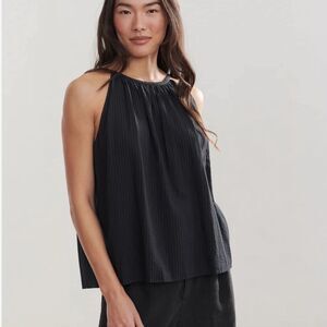 Jenni Kayne Silk Navy Blue Sleeveless Top